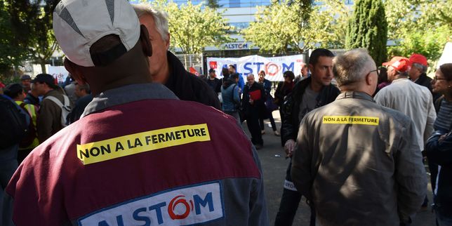Alstom , les salariés manifestent pour défendre le site de Belfort