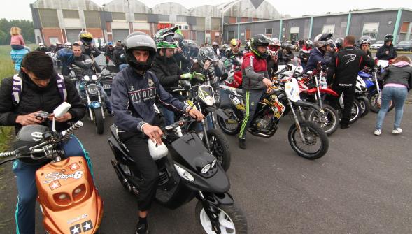 Bachant , une centaine de motards a rendu hommage à Morgan Leger