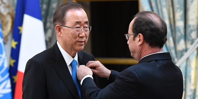 Ban Ki-moon reçoit la légion d'honneur