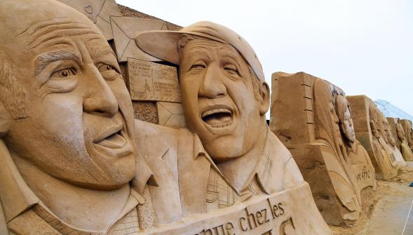 Cent vingt stars en sculptures de sable au Touquet