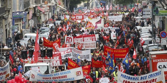 En direct , les manifestations contre le projet de loi travail