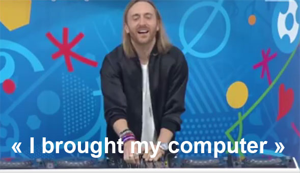 Je suis riche et j'appuie sur des boutons le show de David Guetta pour l'Euro revu et parodié (VIDÉO)