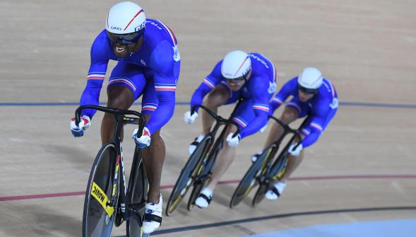 JO 2016-Cyclisme sur piste , la médaille de bronze pour les Français en vitesse 