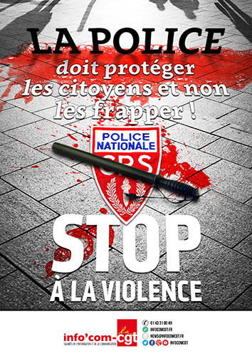 La CGT sommée de s'expliquer après une affiche contre les violences policières
