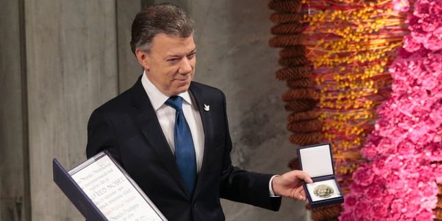 Le président Santos a reçu son prix Nobel de la paix