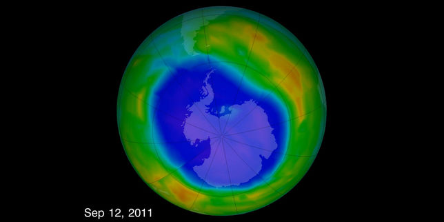 Le trou dans la couche d'ozone est en train de se résorber