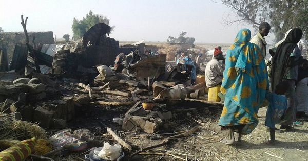 Nigeria , le bombardement d'un camp de déplacés par l'armée fait au moins 50 morts