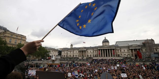  UE on t'aime  , rassemblement à Trafalgar Square contre le Brexit
