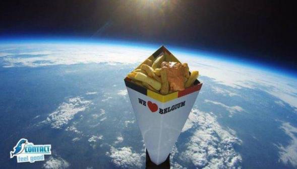 Un cornet de frites envoyé dans l'espace